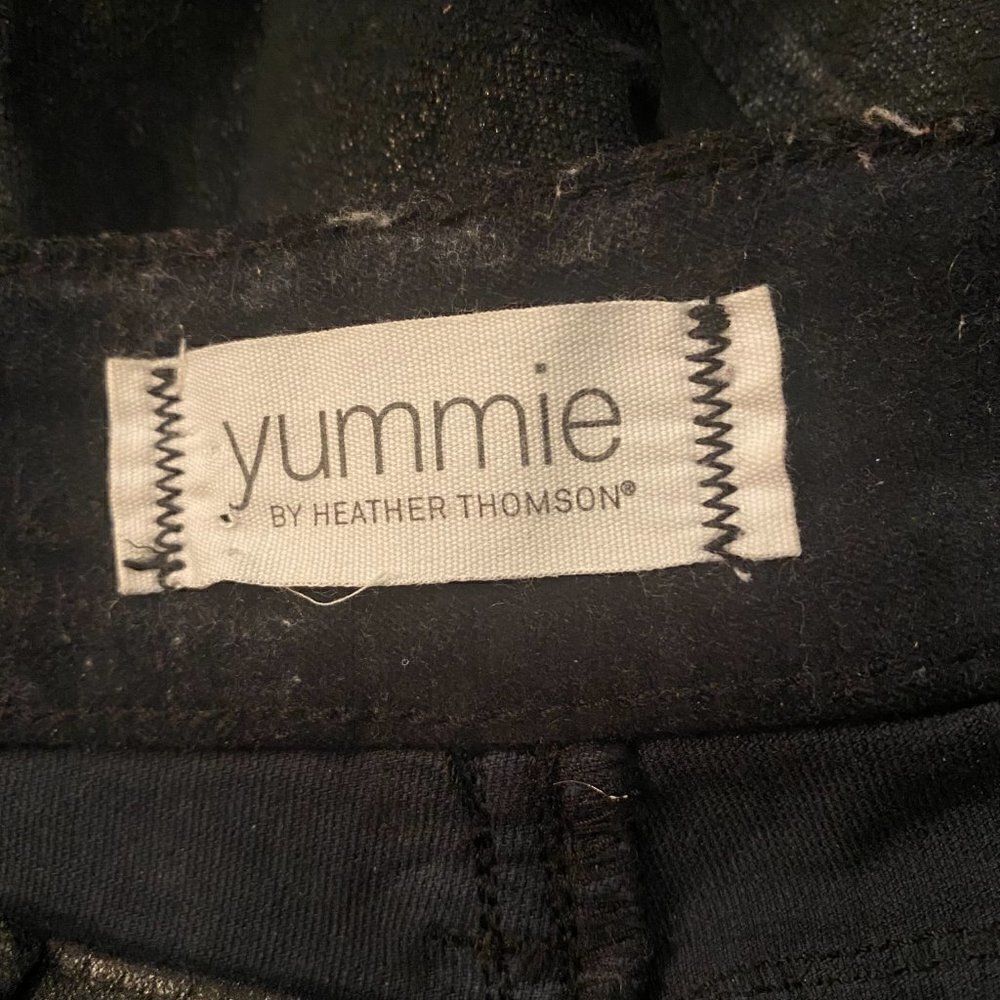 Yummie By Heather Thomson Womens Black Velveteen Mid Rise Skinny Jeans Size 28 - Picture 5 of 10